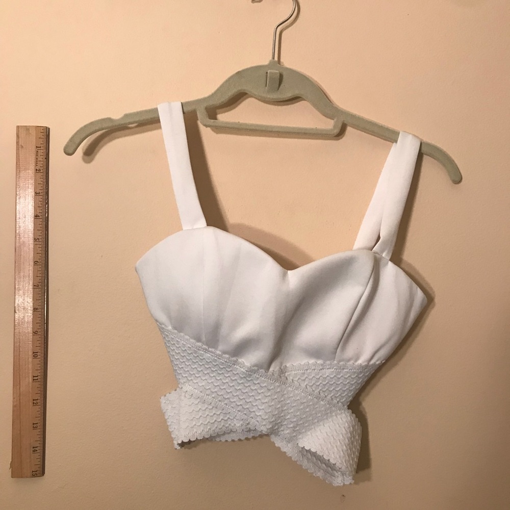 White bustier crop top (make a bundle or an offer)